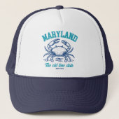 Maryland Crab Logo Hat – The Old Line State キャップ (正面)