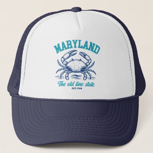 Maryland Crab Logo Hat – The Old Line State キャップ (正面)