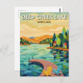 Maryland Deep Creek Lake Travel ポストカード (正面/裏面)