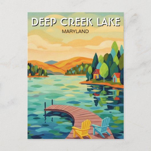Maryland Deep Creek Lake Travel ポストカード (正面)