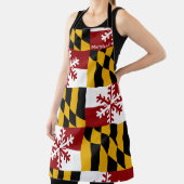 Maryland Flag Holiday Snowflake Apron エプロン (インサイチュ)
