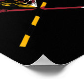 Maryland Flag Lacrosse Boys Men's Women's College  ポスター (角)