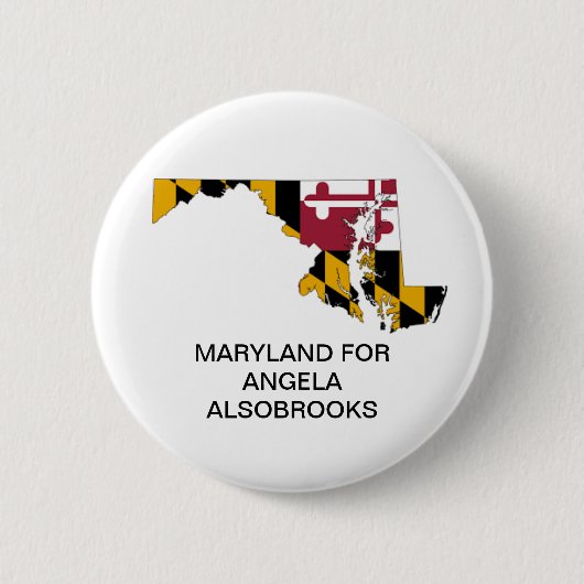 MARYLAND for Angela Alsobrooks上院ボタン 缶バッジ (正面)
