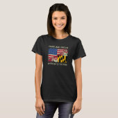 Maryland Grown American To The Bone Home State Mar Tシャツ (正面フル)