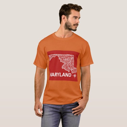 Maryland Map Tシャツ (正面フル)