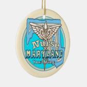 Maryland Nurse Caduceus セラミックオーナメント (右)