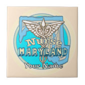 Maryland Nurse Caduceus Tile タイル (正面)