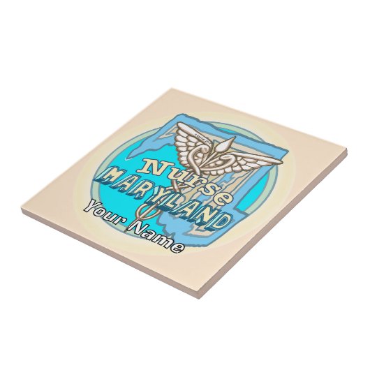 Maryland Nurse Caduceus Tile タイル (側面)