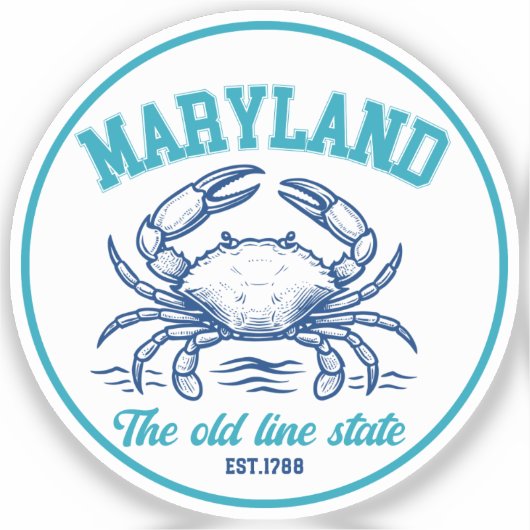 Maryland Old Line State Gift for Nature Lover シール (正面)