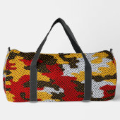 Maryland Red & Black Turtle Camo Printed ダッフルバッグ (正面)