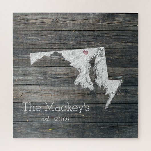 Maryland Rustic State Puzzle ジグソーパズル (縦)