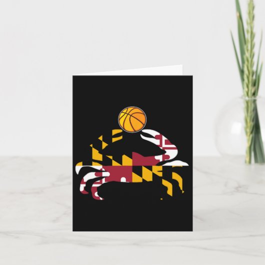 Maryland State Flag Blue Crab Pride With Bysketbyl カード (正面)