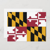 Maryland State Flag Calvert Crossland ポストカード (正面/裏面)