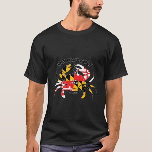 Maryland State Flag Crab Pride Annapolis Baltimore Tシャツ (正面)