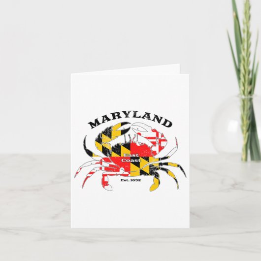 Maryland State Flag Crab Pride Annapolis Ltimore F カード (正面)