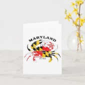 Maryland State Flag Crab Pride Annapolis Ltimore F カード (黄色い花)