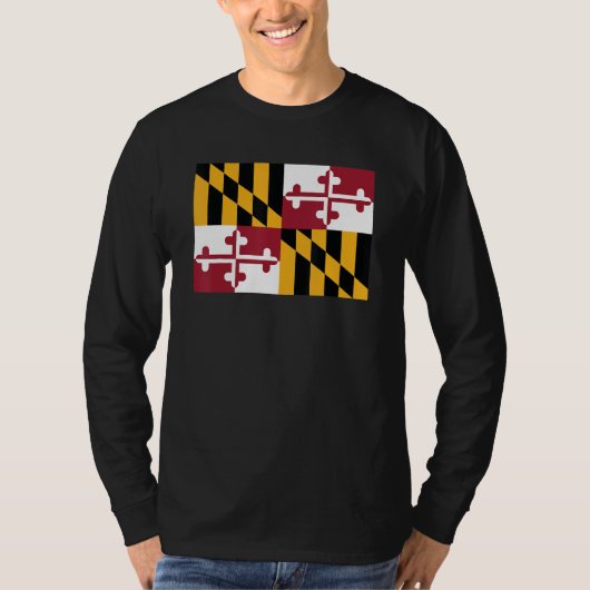 Maryland State Flag State Of Maryland Souvenir Ame Tシャツ (正面)