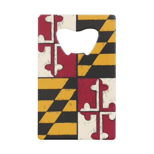 Maryland State Flag Swag  クレジットカード栓抜き (正面)