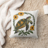 Maryland Terrapin And Black Eyed Susan Flowers クッション (ブランケット)
