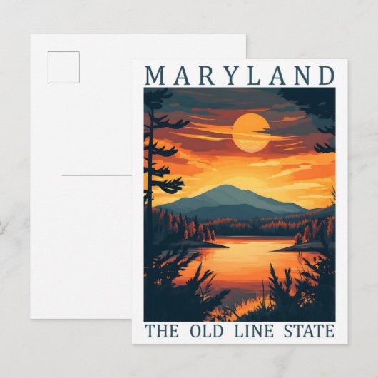 Maryland the Old Line State USA Travel Place ポストカード (正面/裏面)