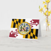 Marylander Flag & Seal Design, Flag of Maryland カード (黄色い花)