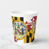 Marylander Flag & Seal Design, Flag of Maryland 紙コップ (正面)
