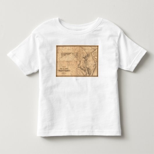MarylandPanoramic MapMaryland トドラーTシャツ (正面)