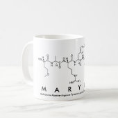 Maryleeペプチド名mag コーヒーマグカップ (正面左)