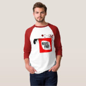 Maryz Eyez: 強打! - 3/4の袖のRaglan Tシャツ (正面フル)