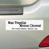 MasのテキーラMenos Chones バンパーステッカー (車上)