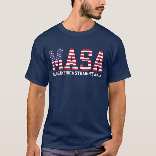 MASA アメリカを再びまっすぐに Tシャツ (正面)
