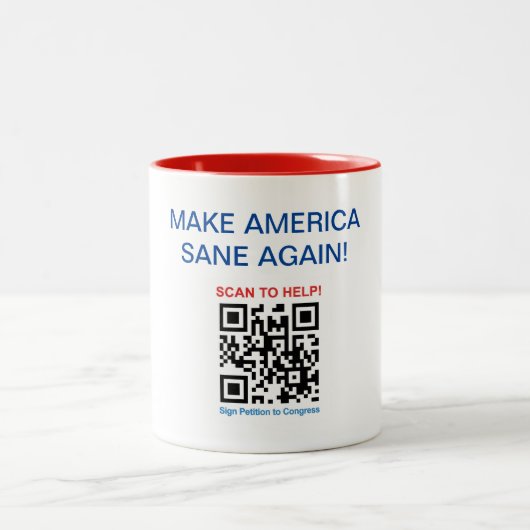MASA MUG - Make America Sane Again! ツートーンマグカップ (中央)