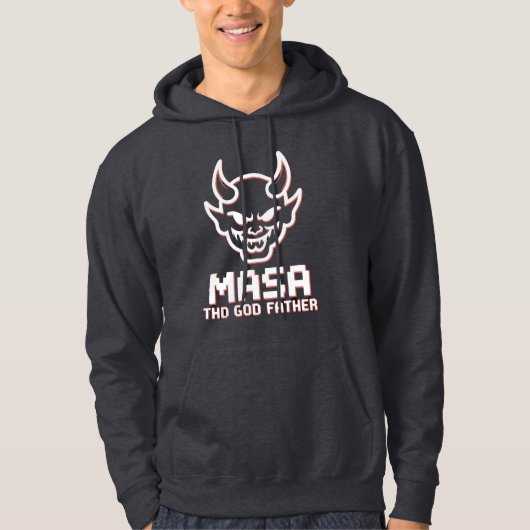 Masa The God Father Demon Mascot Gaming Logo パーカ (正面)