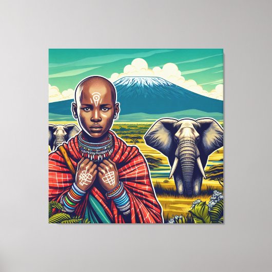 MASAI ART CANVAS WALL FRAME キャンバスプリント (正面)