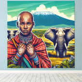 MASAI ART CANVAS WALL FRAME キャンバスプリント (インサイチュ (ウッドフロア))