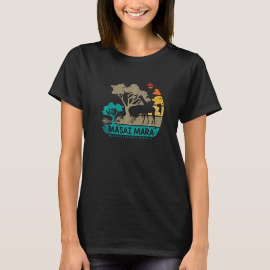 Masai Mara Safari National reserve Kenya Serengeti Tシャツ (正面)