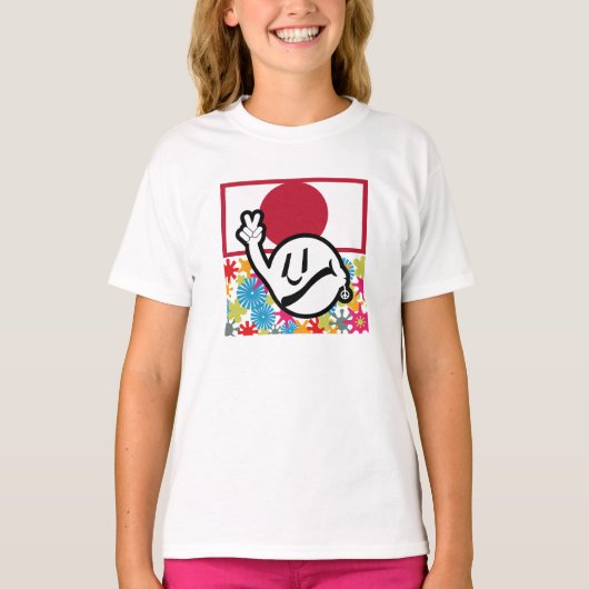 MASANSER JAPON PIxELATのヒッピーのアイコン Tシャツ (正面)