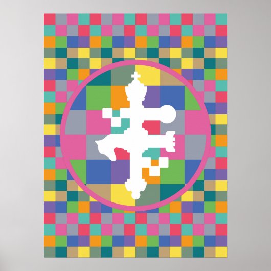Masanser Pixによるチェスの特別正方形のマスターカラー ポスター (正面)