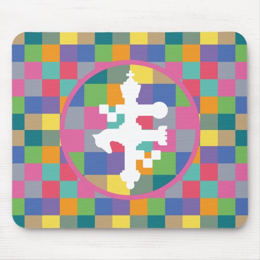 Masanser Pixによるチェスの特別正方形のマスターカラー マウスパッド (正面)