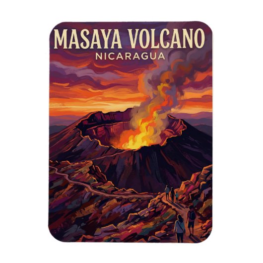 Masaya Volcano Nicaragua マグネット (縦)