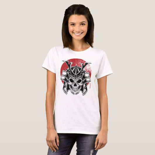 Máscara Samurai Oni / Samurai Oni Mask Women Tシャツ (正面フル)
