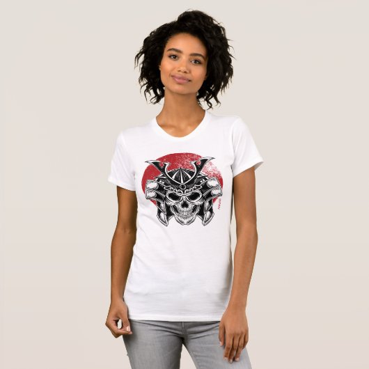 Máscara Samurai Oni / Samurai Oni Mask Women Tシャツ (正面フル)