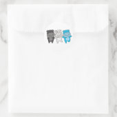 Mascic Flag Pride Lgbtq Cute Hippo Classic Round S ラウンドシール (バッグ)