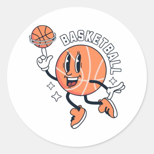 mascot_baset_ball_sport ラウンドシール (正面)