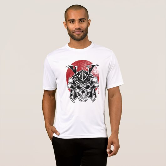 Masculina Máscara Samurai Oni / Samurai Oni Mask Tシャツ (正面フル)