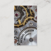 Masculine Metal Auto Repair Mechanic Automotive 名刺 (正面)