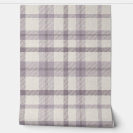 Masculine Muted Purple Plaid w/ Linen Texture 壁紙