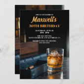 Masculine Whiskey & Cigar Night | Gentlemen’s Part 招待状 (正面/裏面)