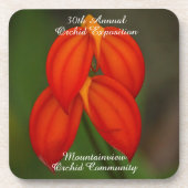 Masdevallia ignea(マスデバリア・イグネア)蘭 コースター (正面)