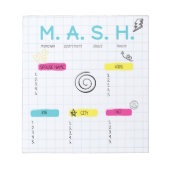 MASHゲーム 90年代パーティーのお楽しみグッズ ノートパッド (正面)